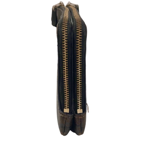 ❤️ Vintage Coach Double Zip Continental Wallet in Signature Canvas - Picture 2 of 12